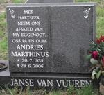 VUUREN Andries Marthinus, janse van 1939-2006