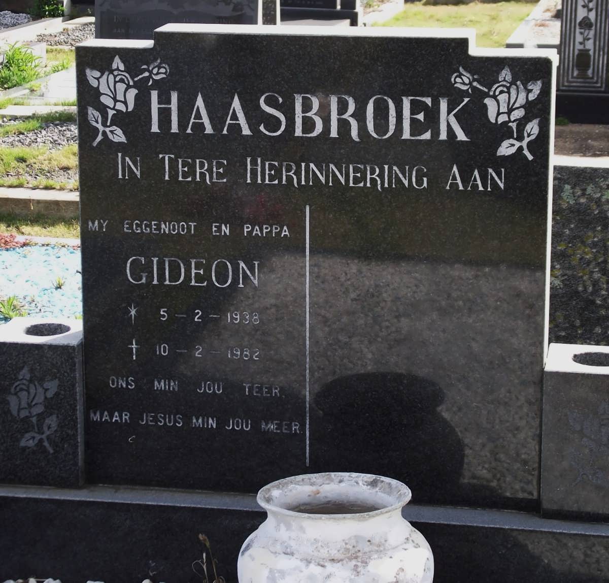 HAASBROEK Gideon 1938-1982