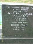 HARINGTON William Claude 1907-1975 & Doris Joan 1908-1977