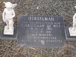HERSELMAN Christiaan De Wet 1930-1991