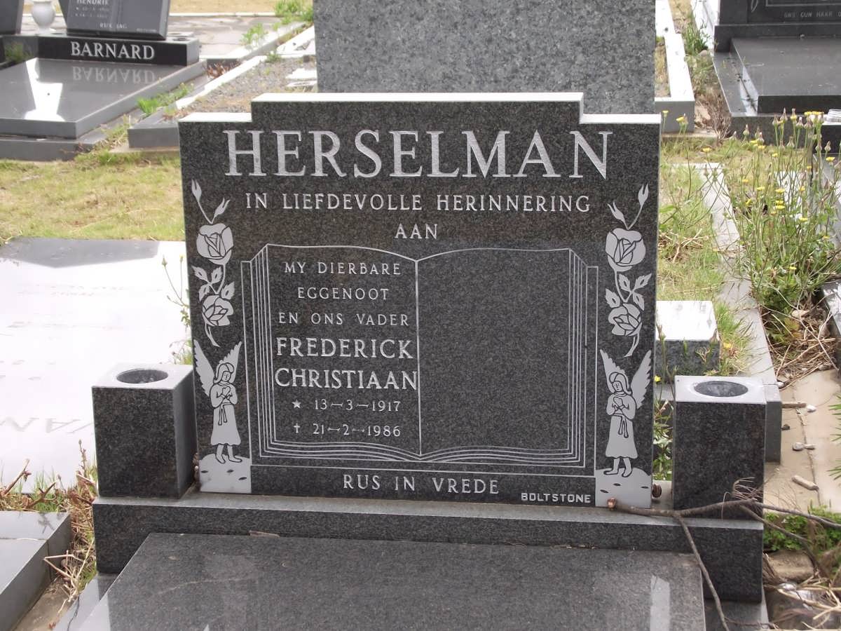 HERSELMAN Frederick Christiaan 1917-1986