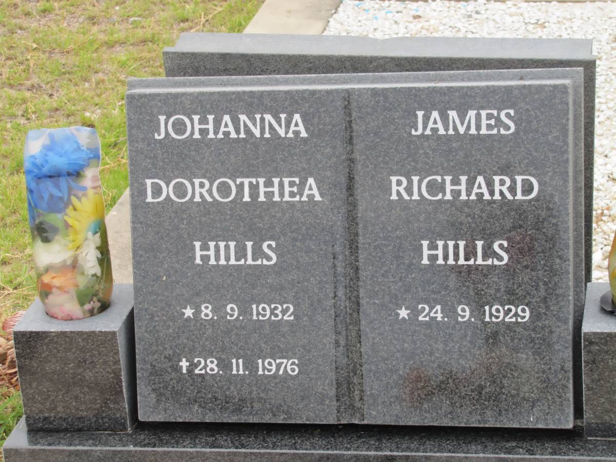 HILLS James Richard 1929-2009 & Johanna Dorothea 1932-1976