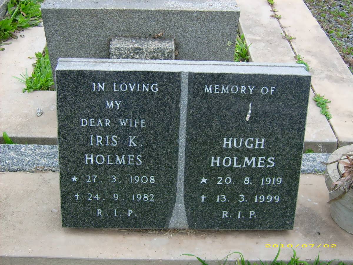 HOLMES Iris K. 1908-1982 & Hugh Seymour 1919-1999