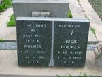HOLMES Iris K. 1908-1982 & Hugh Seymour 1919-1999