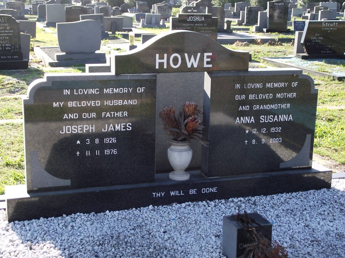 HOWE Joseph James 1926-1976 & Anna Susanna 1932-2003