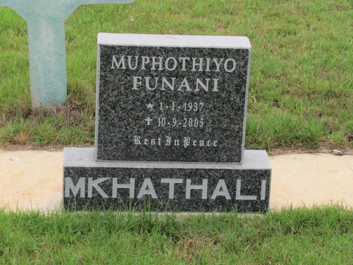 MKHATHALI Muphothiyo Funani 1937-2005