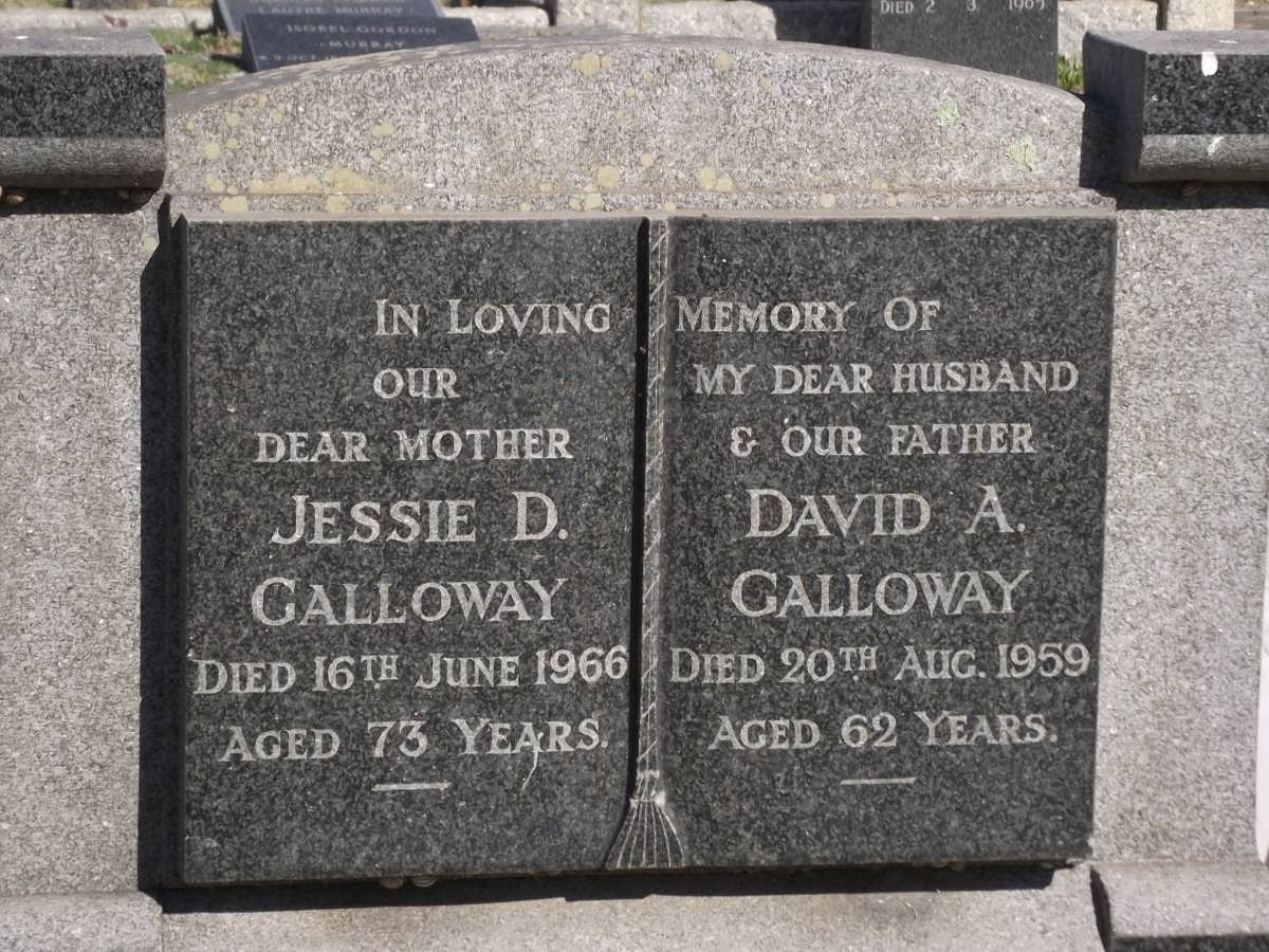 GALLOWAY David A. -1959 & Jessie D. -1966
