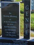 GENYE Bathandwa Luthando 1986-2009