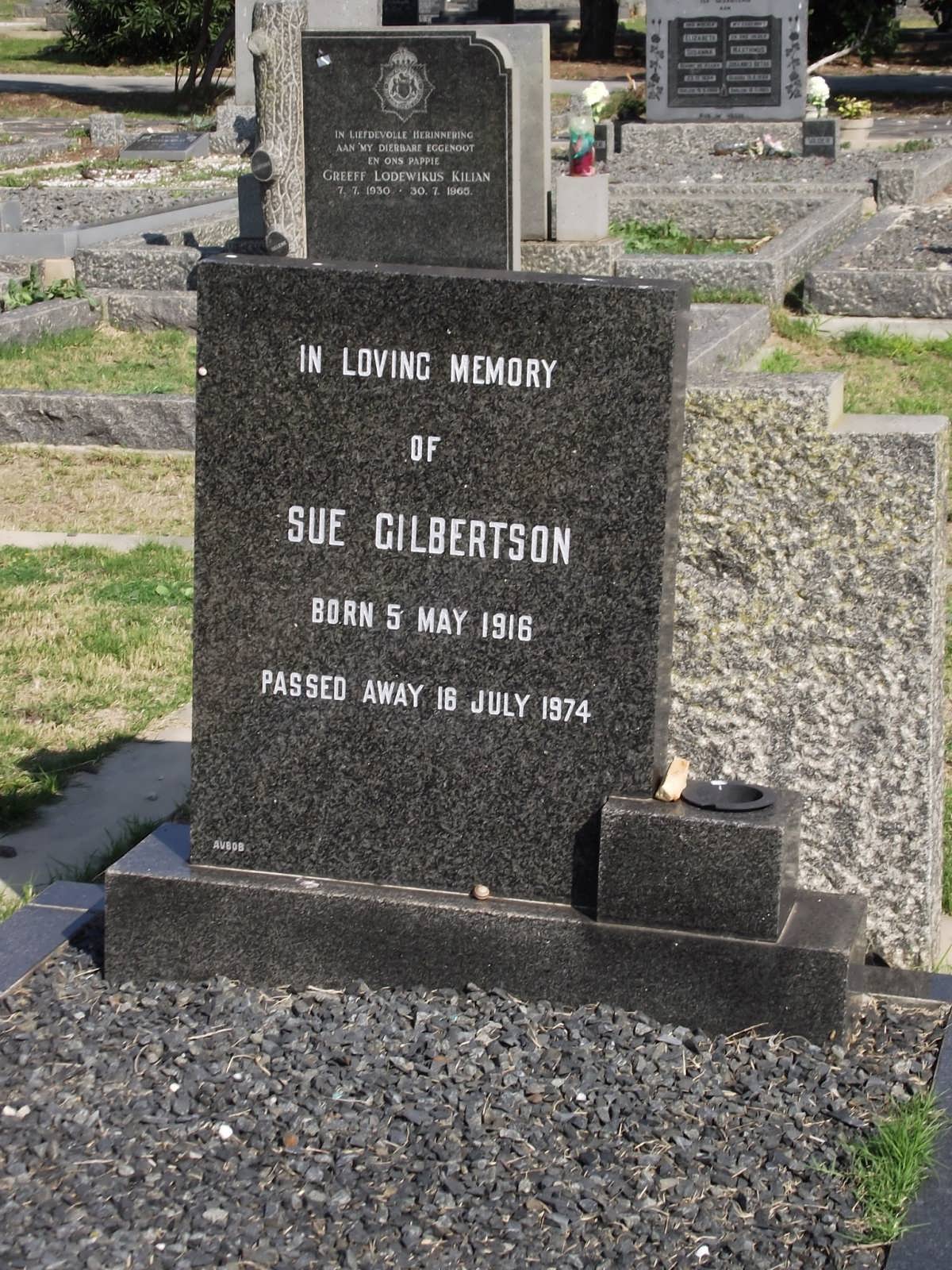 GILBERTSON Sue 1916-1974