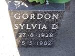 GORDON Sylvia D. 1928-1982