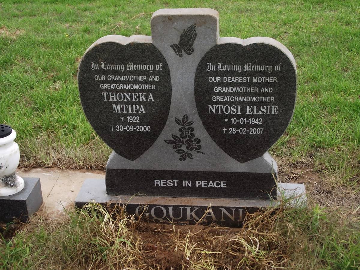 GOUKANI Thoneka Mtipa 1922-2000 :: GOUKANI Ntosi Elsie 1942-2007