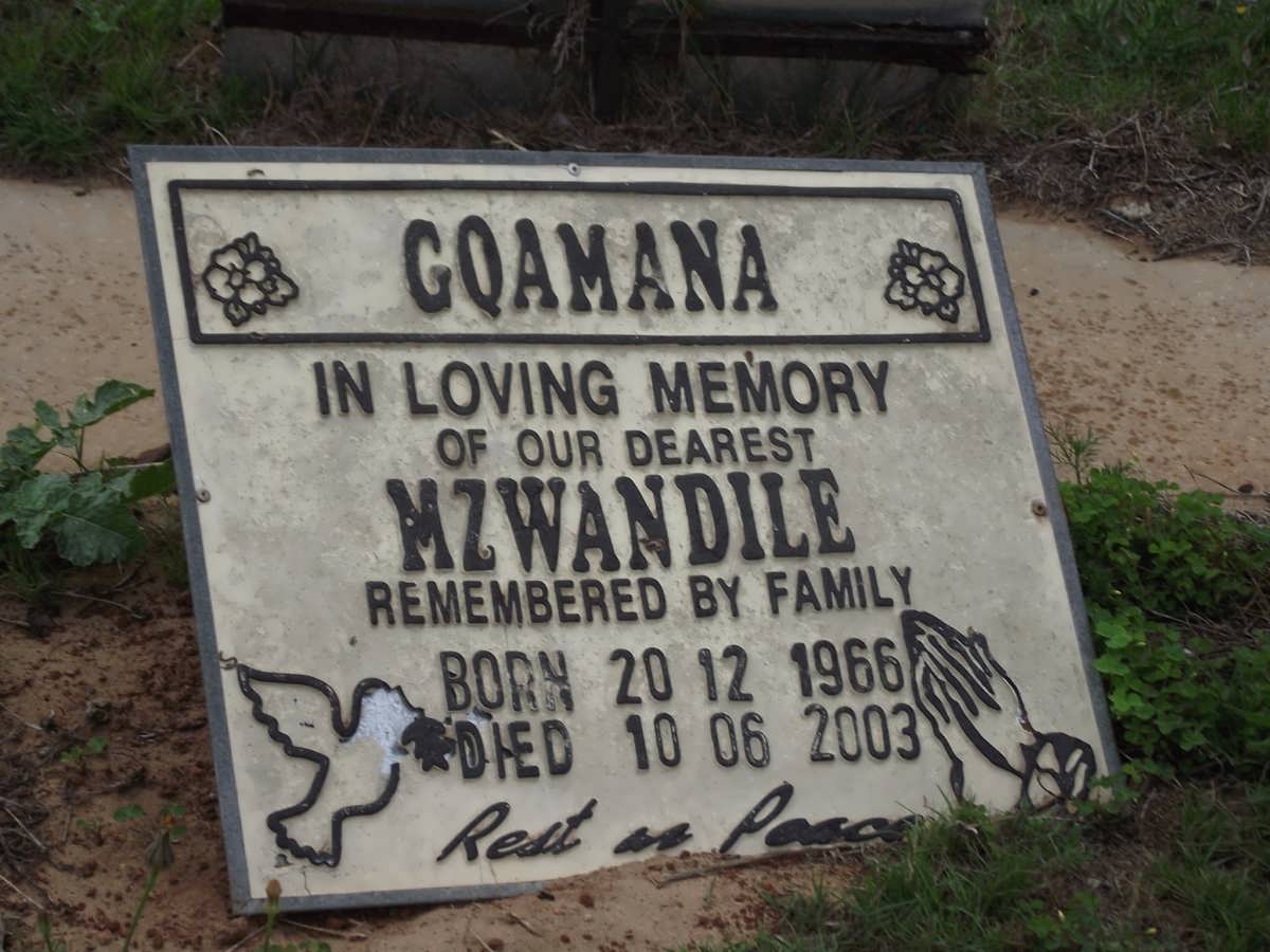 GQAMANA Mzwandile 1966-2003