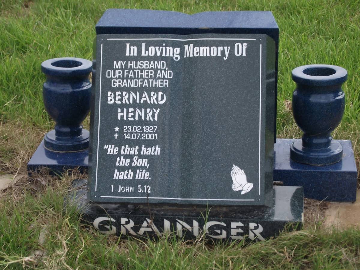 GRAINGER Bernard Henry 1927-2001