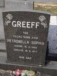 GREEFF Petronella Sophia 1929-1977