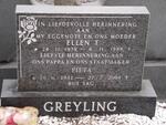 GREYLING Pieta 1931-2004 & Ellen T. 1939-1988