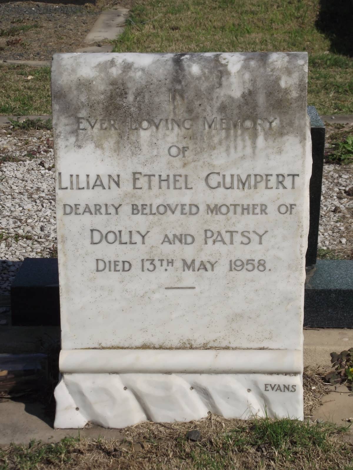 GUMPERT Lilian Ethel -1958