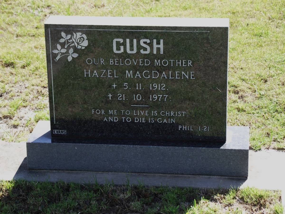 GUSH Hazel Magdelene 1912-1977
