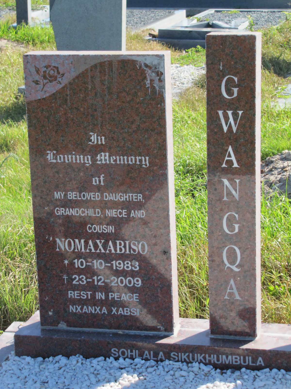 GWANGQA Nomaxabiso 1983-2009