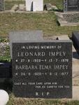 IMPEY Leonard 1920-1976 & Barbara Elma 1920-1977