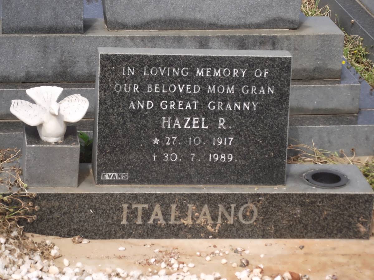 ITALIANO Hazel R. 1917-1989