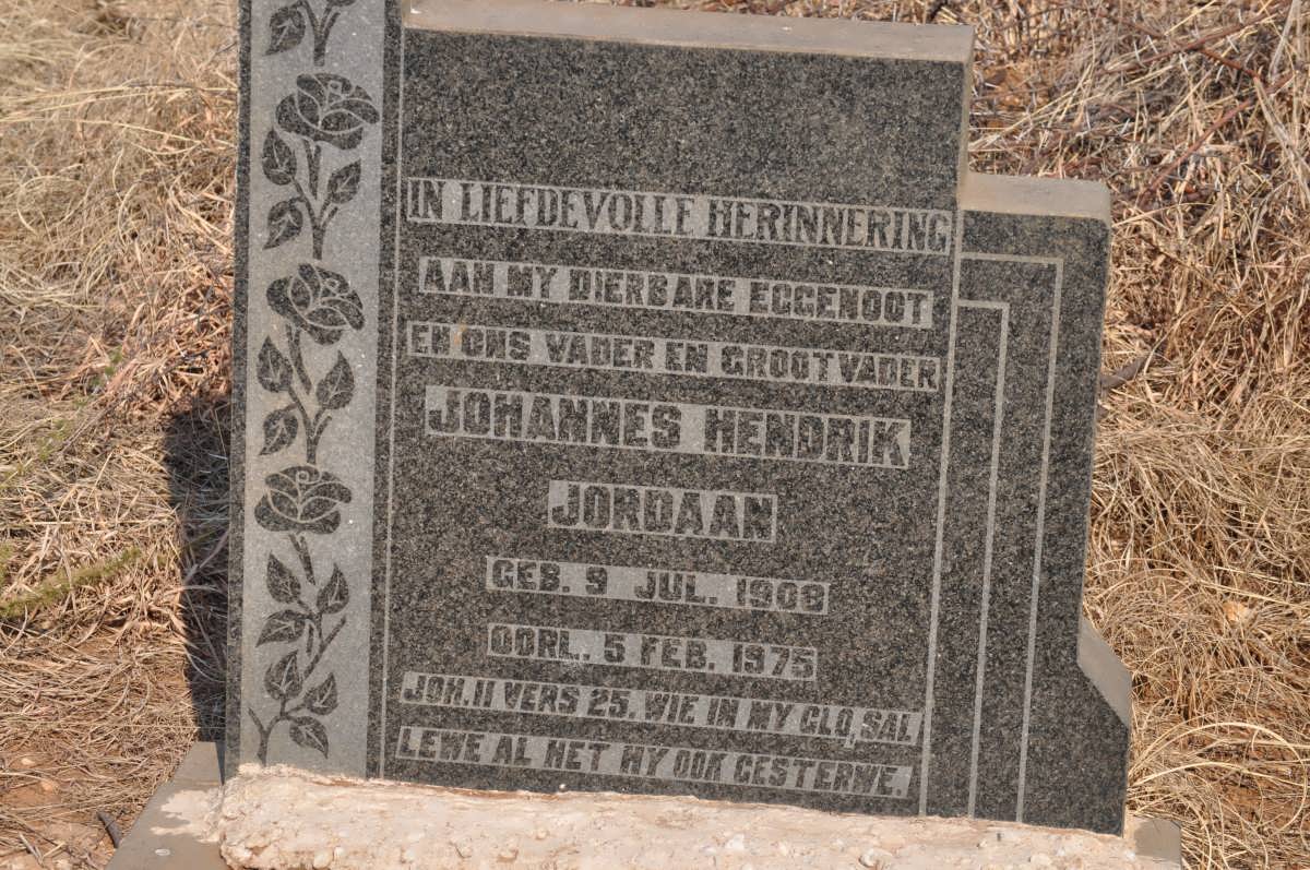 JORDAAN Johannes Hendrik 1908-1975