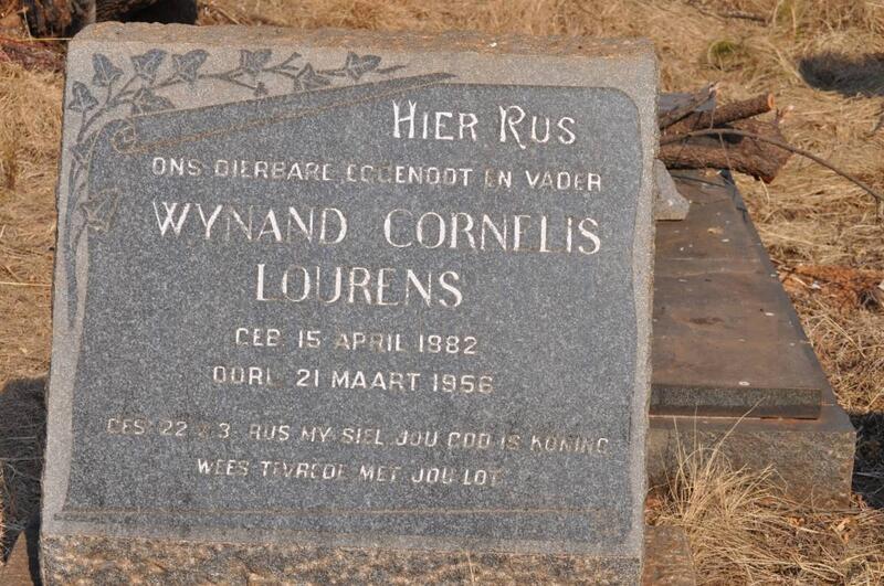 LOURENS Wynand Cornelis 1882-1956
