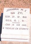 ZYL Johanna M.E., van 1861-1941