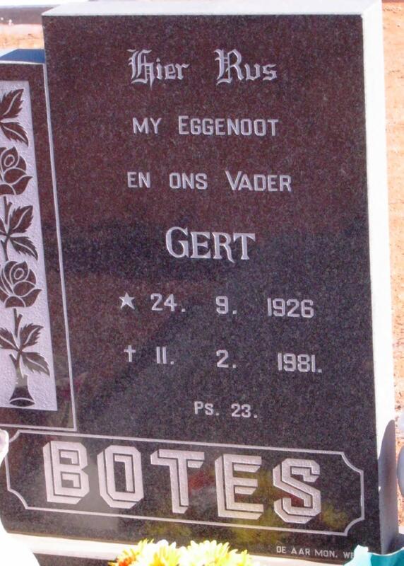 BOTES Gert 1926-1981