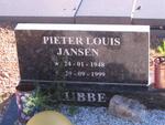 LUBBE Pieter Louis Jansen 1948-1999