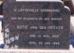 HEEVER Kotie, van den 1926-1966