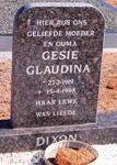DIXON Gesie Glaudina 1919-1998