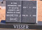 VISSER Magrietha J. 1932-1990