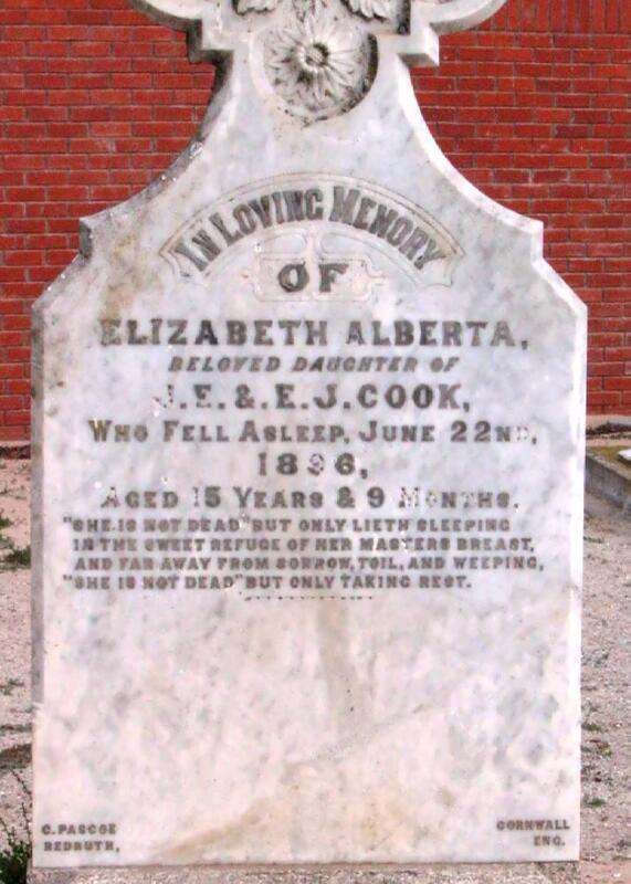 COOK Elizabeth Alberta -1896