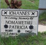 JOHANNES Nomawethu Patricia 1974-2004