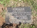 JORDAAN Peter Gabriel 1917-2003 & Elizabeth GRIFFIN 1919-1998