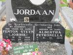 JORDAAN Fenton Steyn 1938-2003 & Albertha Petronella 1940-
