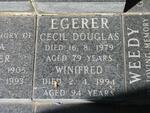 EGERER Cecil Douglas -1979 & Winifred -1994