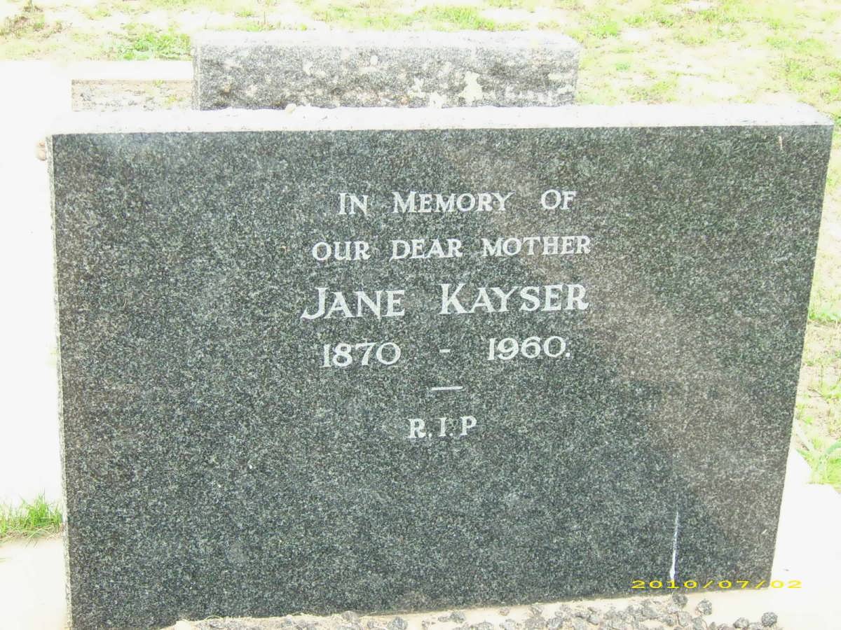 KAYSER Jane 1870-1960