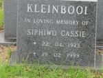 KLEINBOOI Siphiwo Cassie 1923-1999
