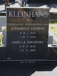 KLEINHANS Gerhardus Lourens 1905-1984 & Isabella Frederika 1908-1989