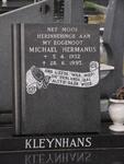 KLEYNHANS Michael Hermanus 1932-1993