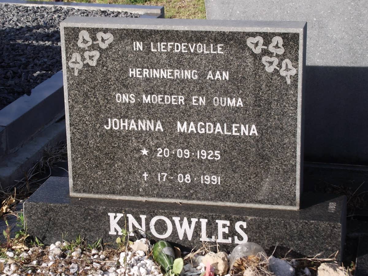 KNOWLES Johanna Magdalena 1925-1991