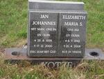 KOTZE Jan Johannes 1939-2000 & Elizabeth Maria S. 1942-2008