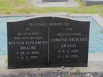 KRAUSE Bertha Elizabeth 1894-1973 & Edmund Richard 1898-1974