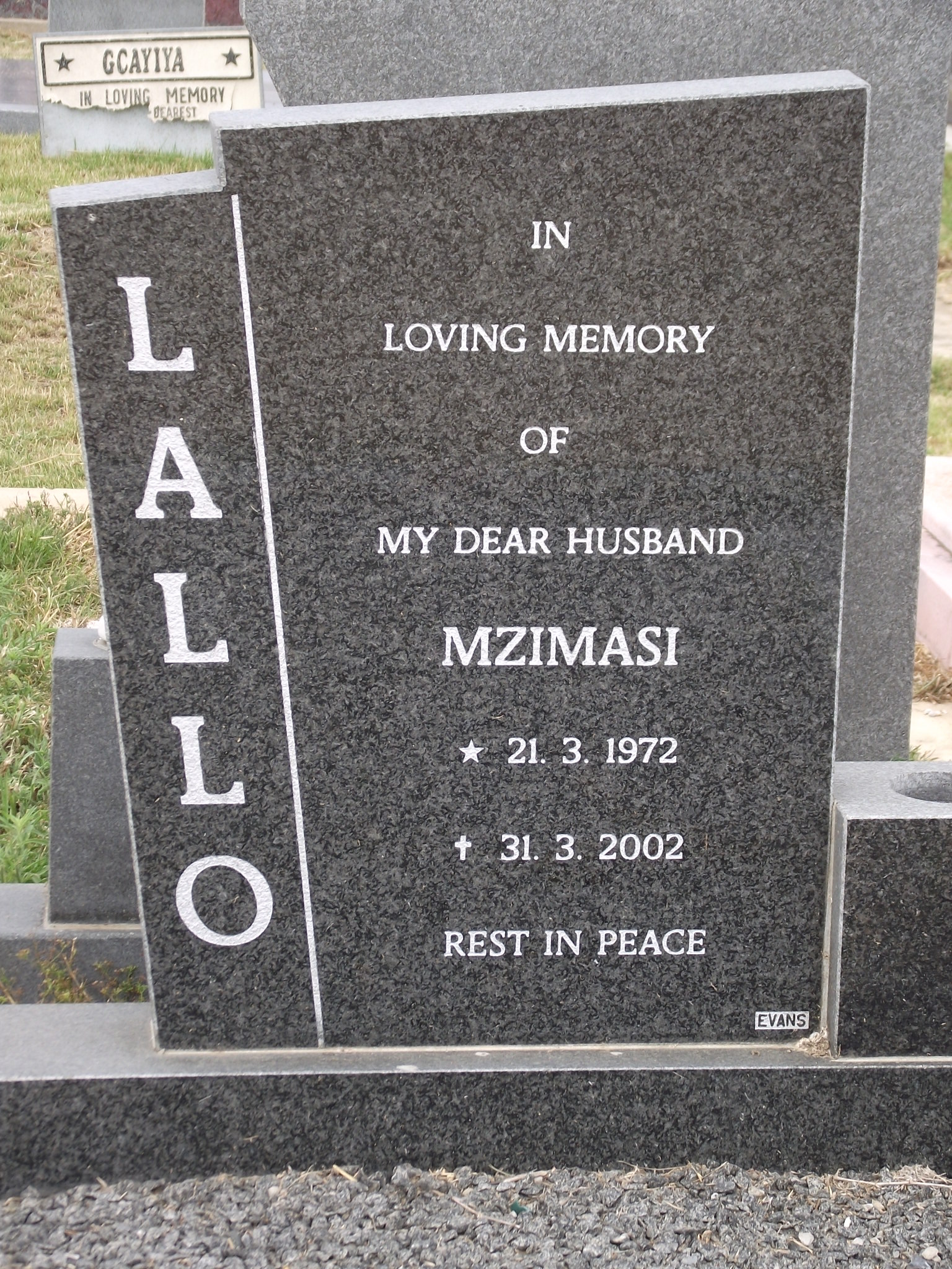 LALLO Mzimasi 1972-2002