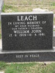 LEACH William John 1909-1981
