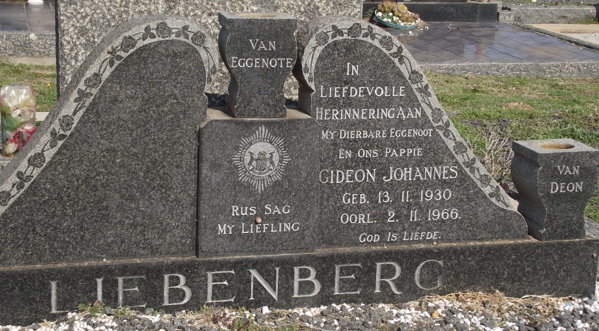 LIEBENBERG Gideon Johannes 1930-1966