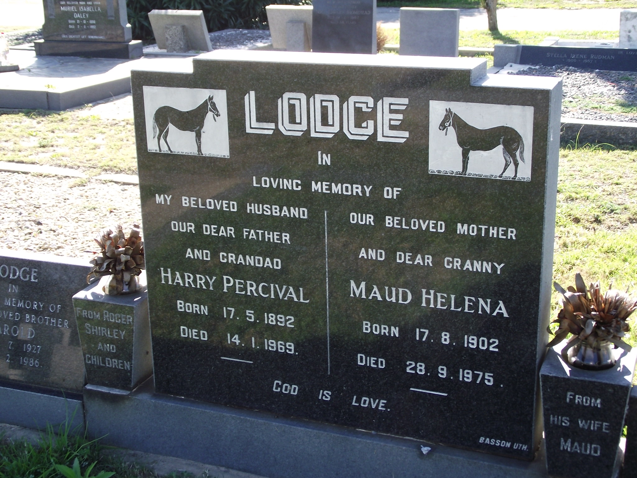 LODGE Harry Percival 1892-1969 & Maud Helena 1902-1975