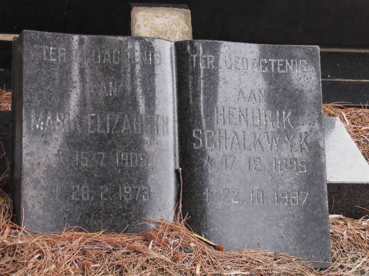 JAGER Hendrik Schalkwyk, de 1895-1987 & Maria Elizabeth 1905-1973