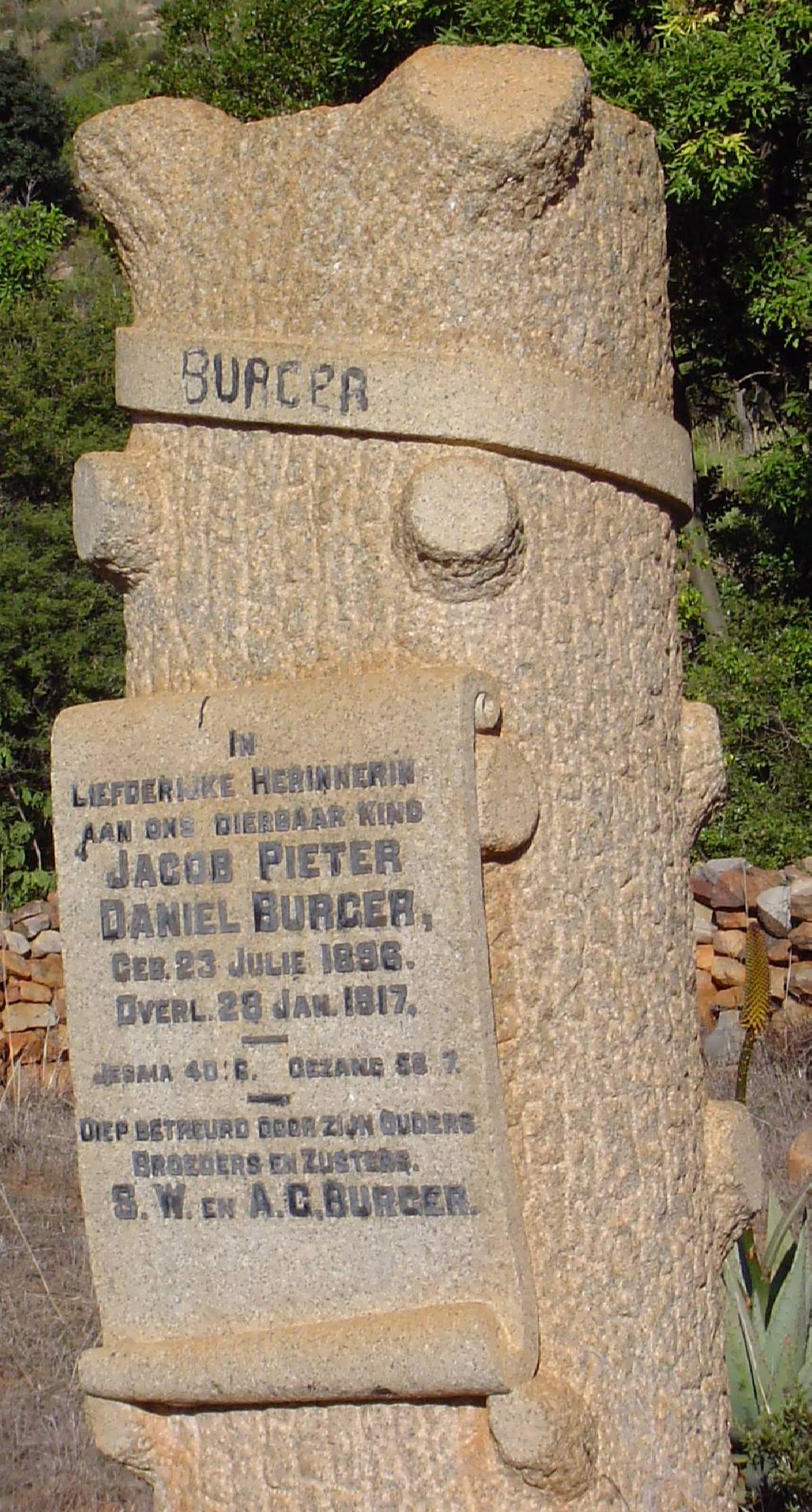 BURGER Jacob Pieter Daniel 1896-1917